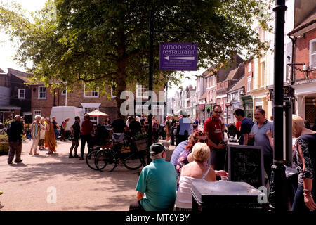 Kleine Küstenstadt Folkestone in South East Kent uk Mai 2018 Stockfoto