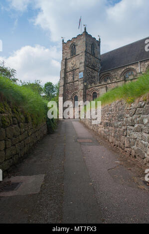 St. Mary's Church in der Ortschaft Tutbury, Staffordshire, England am Montag, den 28. Mai 2018. Stockfoto