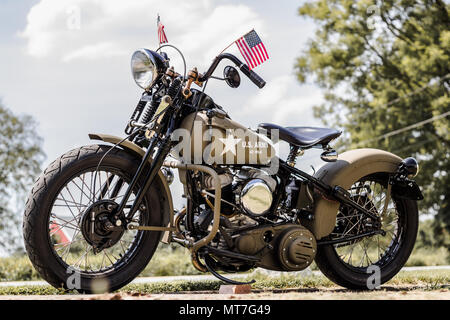 1940 Custom built Weltkrieg 2 Harley Davidson Stockfoto