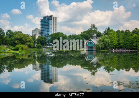 Harlem Meer im Central Park, Manhattan, New York City Stockfoto