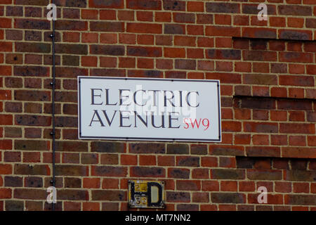 Electric Avenue Straßenschild, Brixton London Stockfoto