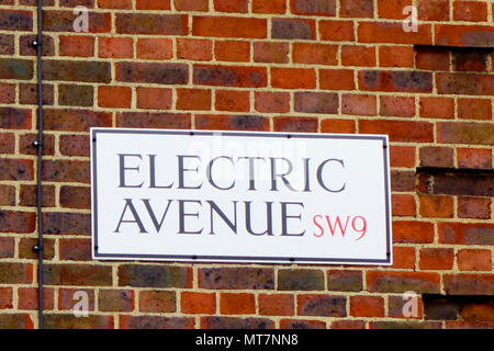 Electric Avenue Straßenschild, Brixton London Stockfoto