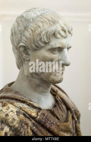 Neapel. Italien. Portraitbüste von Lucius Junius Brutus (Lucio Giunio Bruto). Museo Archeologico Nazionale di Napoli. Neapel Nationalen Archäologischen Muse Stockfoto