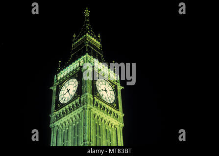 1988 historische BIG BEN HOUSES OF PARLIAMENT THEMSE LONDON ENGLAND GROSSBRITANNIEN Stockfoto