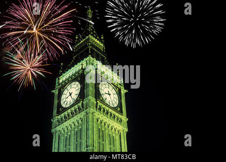 1988 historische BIG BEN HOUSES OF PARLIAMENT THEMSE LONDON ENGLAND GROSSBRITANNIEN Stockfoto