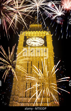 1988 historische BIG BEN HOUSES OF PARLIAMENT THEMSE LONDON ENGLAND GROSSBRITANNIEN Stockfoto