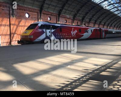 VTEC 91 91101 Flying Scotsman nach Süden bis Kings Cross von Darlington Stockfoto