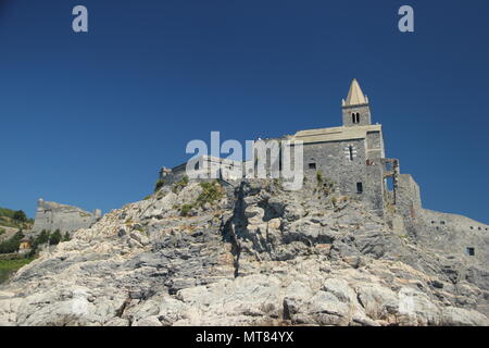 Kirche St. Peter in Lazzaro Spallanzani, Portovenere, Italien Stockfoto