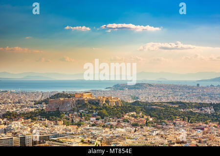 Luftaufnahme auf Athen, Griechenland Stockfoto