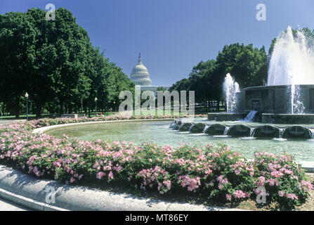 1988 historischen Brunnen UNITED STATES CAPITOL WASHINGTON DC USA Stockfoto