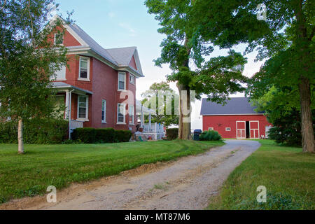 Iconic ländlichen Szenen von Midwest USA Bauernhof Landschaften. Stockfoto