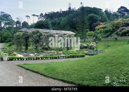1990 historische Gärten BANTRY HOUSE IN DER GRAFSCHAFT CORK IRLAND Stockfoto