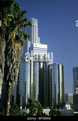 1990 historische Downtown Skyline LOS ANGELES Kalifornien USA Stockfoto