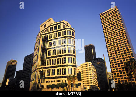 1990 historische Downtown Skyline LOS ANGELES Kalifornien USA Stockfoto