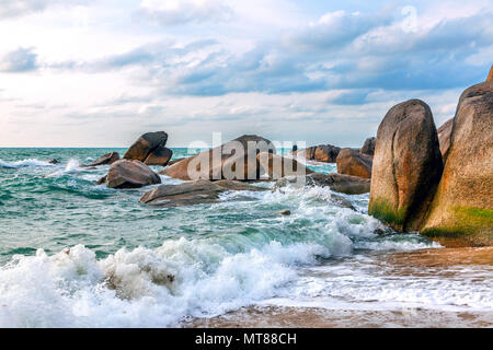 Sonnigen Morgen am Strand von Lamai. Samui Island. Thailand. Stockfoto