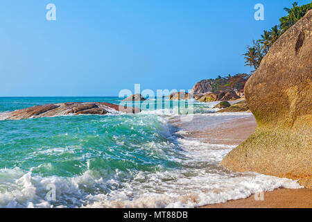 Sonnigen Morgen am Strand von Lamai. Samui Island. Thailand. Stockfoto