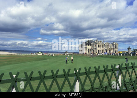 1990 historische 18. Loch königliche und alte GOLF CLUB St Andrews Fife Schottland Großbritannien Stockfoto