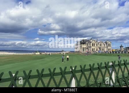 1990 historische 18. Loch königliche und alte GOLF CLUB St Andrews Fife Schottland Großbritannien Stockfoto