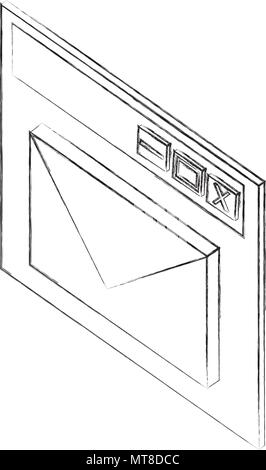 Homepage E-Mail Mitteilung isometrische Stock Vektor