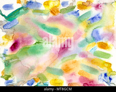 Hand gezeichnet Rot Rosa gelb hinterlegt Stockfoto