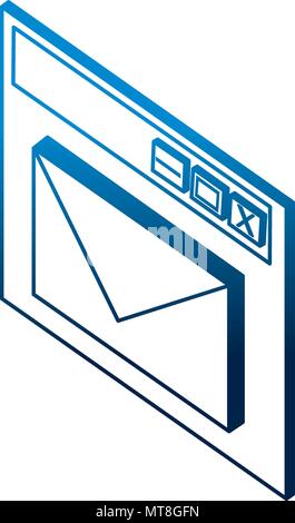 Homepage E-Mail Mitteilung isometrische Stock Vektor