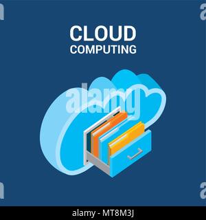 Leute cloud computing Storage Stock Vektor