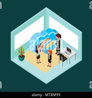 Leute cloud computing Storage Stock Vektor