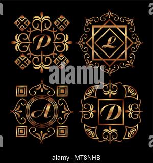 Art déco-Frames und Grenzen Stock Vektor