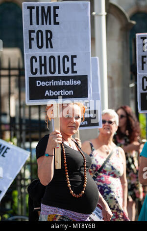 Belfast City Hall, Nordirland. 28. Mai 2018. Lucile Vanlerberghe (31) aus Frankreich, die IOS-durch Geburt, der im Juni bei der # TimeForChoice Rallye außerhalb Belfast City HallPhoto: Sean Harkin/Alamy Leben Nachrichten geben Stockfoto