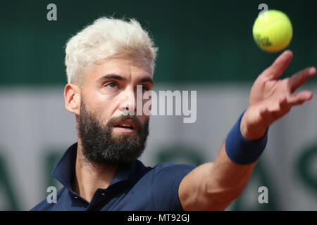Roland Garros, Paris, Frankreich. 28 Mai, 2018. French Open Tennis Turnier; Benoit Paire Credit: Aktion plus Sport/Alamy leben Nachrichten