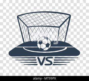Fußball-Schlachten Symbol. silhouette Kampf vs übereinstimmen, spielkonzept Wettbewerb vs. Stock Vektor