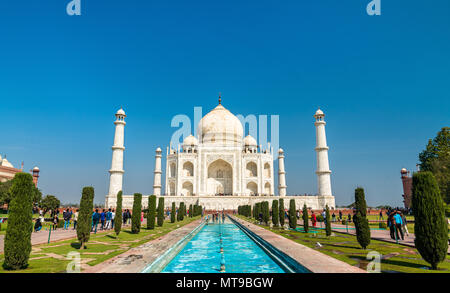 Das Taj Mahal, das berühmteste Denkmal von Indien. Agra - Uttar Pradesh Stockfoto