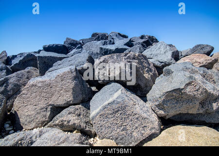 Elmer Strand Meer Abwehr in Middleton-on-Sea in der Nähe von Chichester, West Sussex, Großbritannien Stockfoto