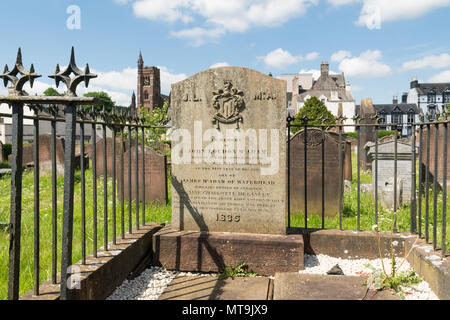 John's Loudon McAdam Grabstein in alten Moffat Friedhof, Dumfries und Galloway, Schottland, Großbritannien Stockfoto