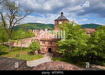 Das Heidelberger Schloss im Frühling, Tore Stockfoto