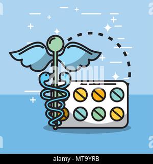 Gesundheit Medizin ergänzende Stock Vektor