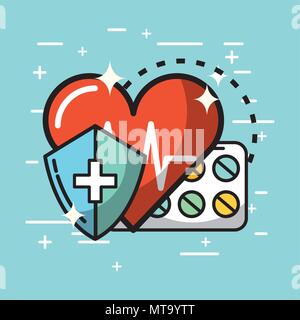 Gesundheit Medizin ergänzende Stock Vektor