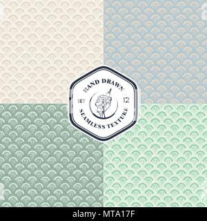 Hand nahtlose Textur erstellt. Vector Illustration Stock Vektor