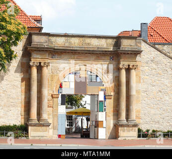 Heger Tor in die Altstadt, Osnabrück, Niedersachsen, Osnabrück, Deutschland, Europa ich Heger Tor in der Altstadt, Ehrenmal, Osnabrück, Niedersachsen, O Stockfoto