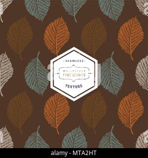 Florale nahtlose Muster mit Herbst Blätter Stock Vektor