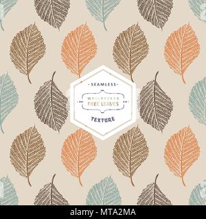 Florale nahtlose Muster mit Herbst Blätter Stock Vektor