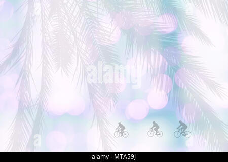 Verschwommen Lichter soft pink grün Pastell Farbe Hintergrund bokeh Textur Stockfoto