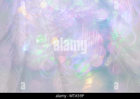 Verschwommen Lichter soft pink grün Pastell Farbe Hintergrund bokeh Textur Stockfoto