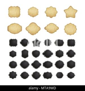 Satz von Vintage Frames für Embleme, Etiketten, Abzeichen Stock Vektor