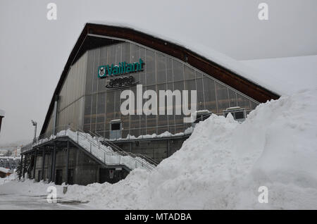 Vaillant Arena, Heimat der HC Davos Eishockey Club, Davos, host Stadt des World Economic Forum, Schweiz, Januar 2018 Stockfoto