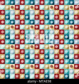 Vektor nahtlose Muster mit Schneeflocken. Winter Hintergrund Stock Vektor