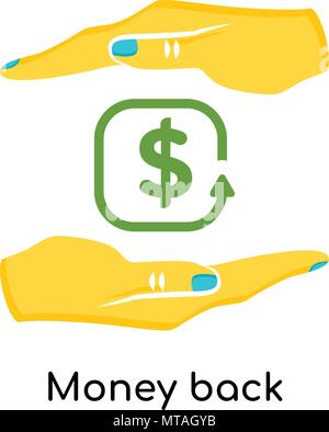 Geld-zurück-Symbol auf weißem Hintergrund für Ihre Web- und mobile App Design isoliert Stock Vektor