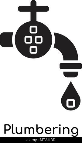 Plumbering Symbol auf weißem Hintergrund für Ihre Web- und mobile App Design isoliert Stock Vektor