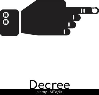 Dekret Symbol auf weißem Hintergrund für Ihre Web- und mobile App Design isoliert Stock Vektor