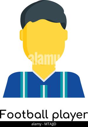 Football Player Symbol auf weißem Hintergrund für Ihre Web- und mobile App Design isoliert Stock Vektor